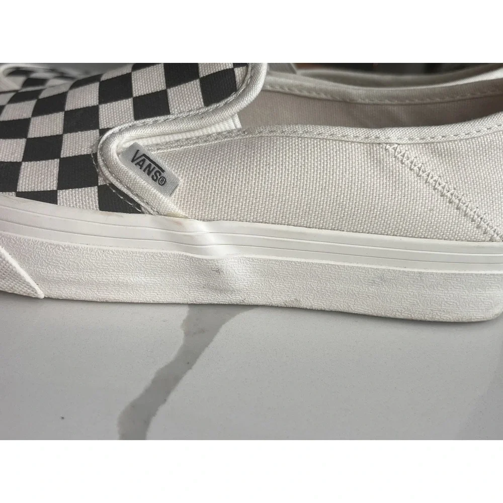 Vans Checkerboard Slip On SF Shoes Men 6.5 US‎ Women 8 Black Off White Ecotheory